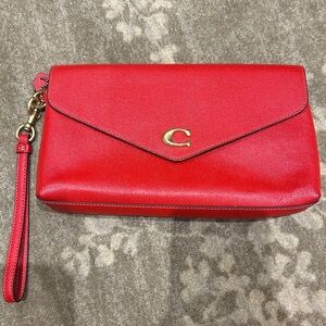 Coach Wyn Clutch Red
